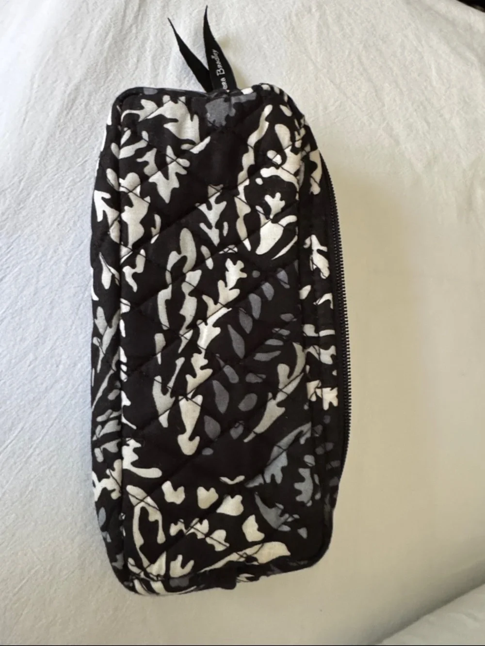 Vera Bradley Black & White Quilted Zip small Pouch
